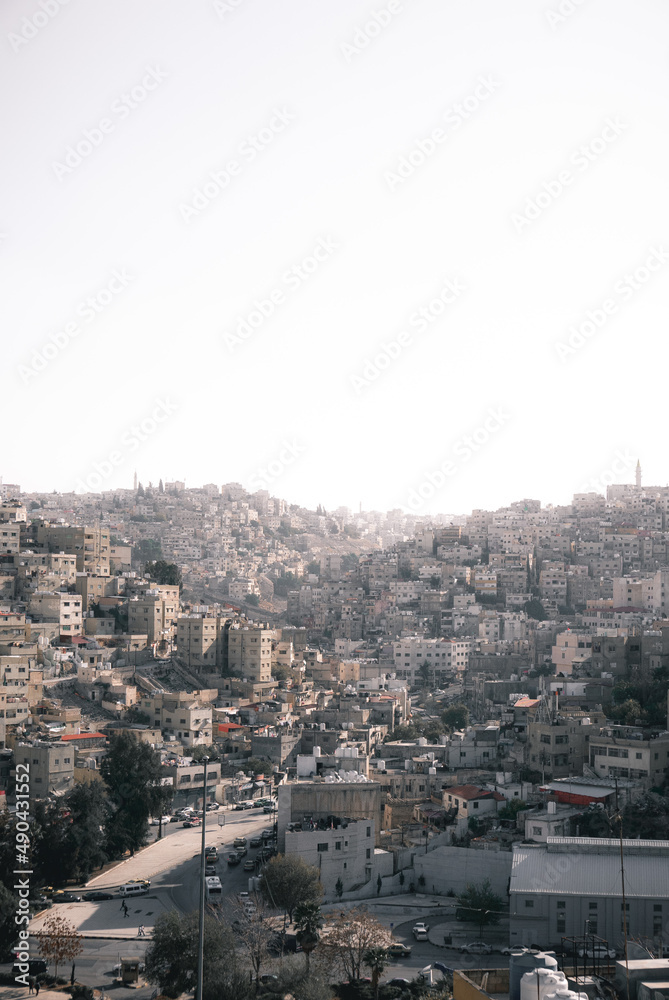 amman arabic view of the city hills