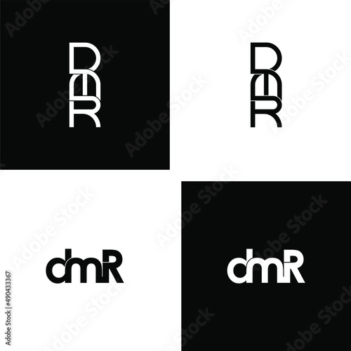 dmr letter original monogram logo design set