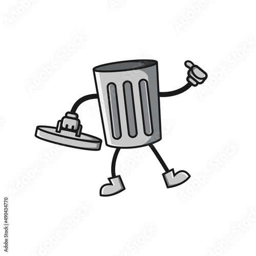 trash can cartoon
