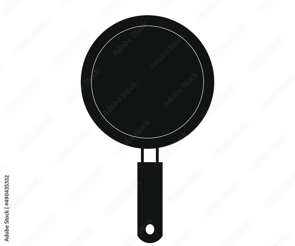 Frying pan vector icon isolated Frying pan vector icon isolated