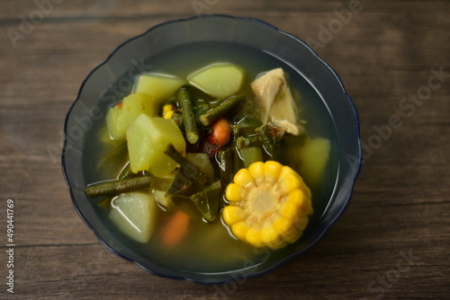 Traditional Culinary of Java, Indonesia, Named Sayur Asam  or Vegetable Sour Sop
