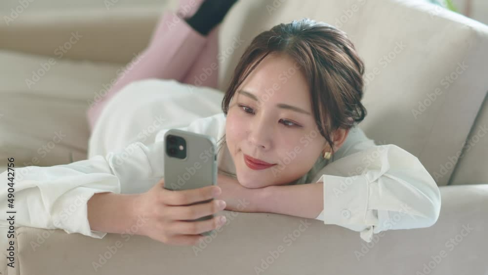 スマートフォン・女性 スマートフォン・女性