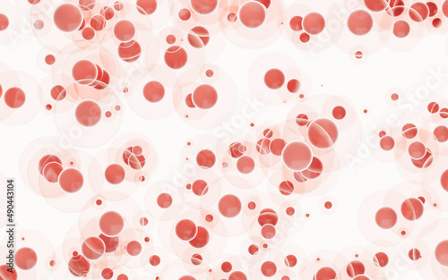 Fototapeta Naklejka Na Ścianę i Meble -  Lots of cells with white background, 3d rendering.