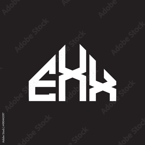 EXX letter logo design on black background. EXX creative initials letter logo concept. EXX letter design.