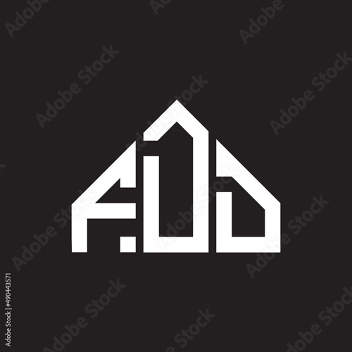 FDD letter logo design on black background. FDD creative initials letter logo concept. FDD letter design. photo