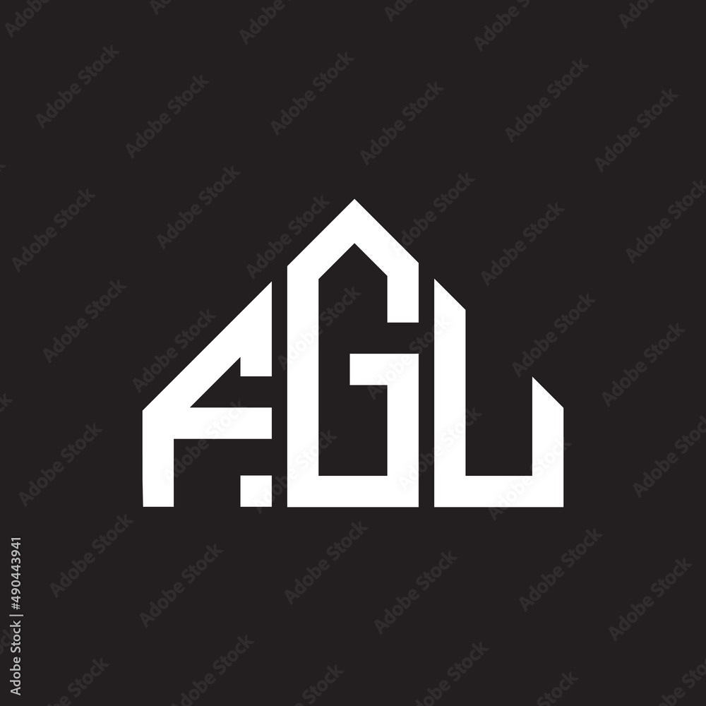 FGU letter logo design on black background. FGU creative initials letter logo concept. FGU letter design. FGU letter logo design on black background. FGU creative initials letter logo concept. FGU letter design.