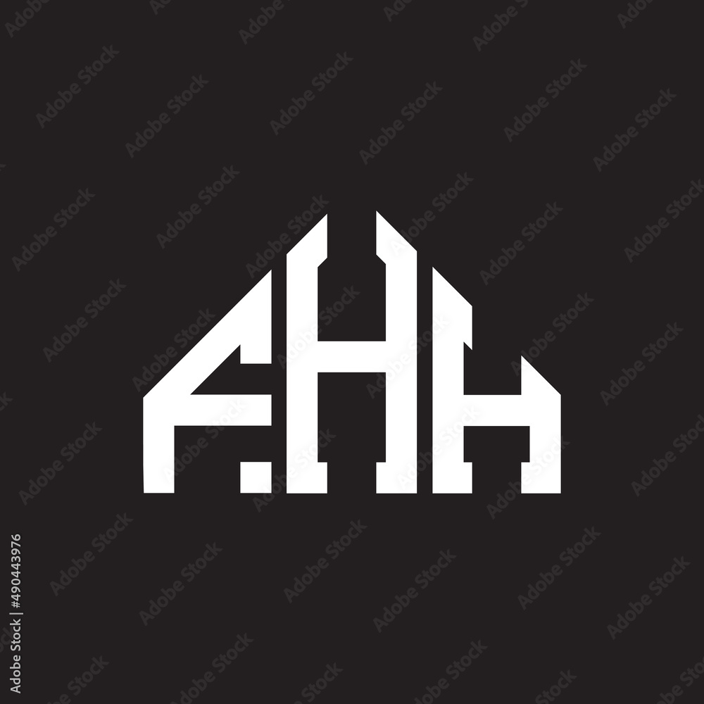 FHH letter logo design on black background. FHH creative initials letter logo concept. FHH letter design. FHH letter logo design on black background. FHH creative initials letter logo concept. FHH letter design.