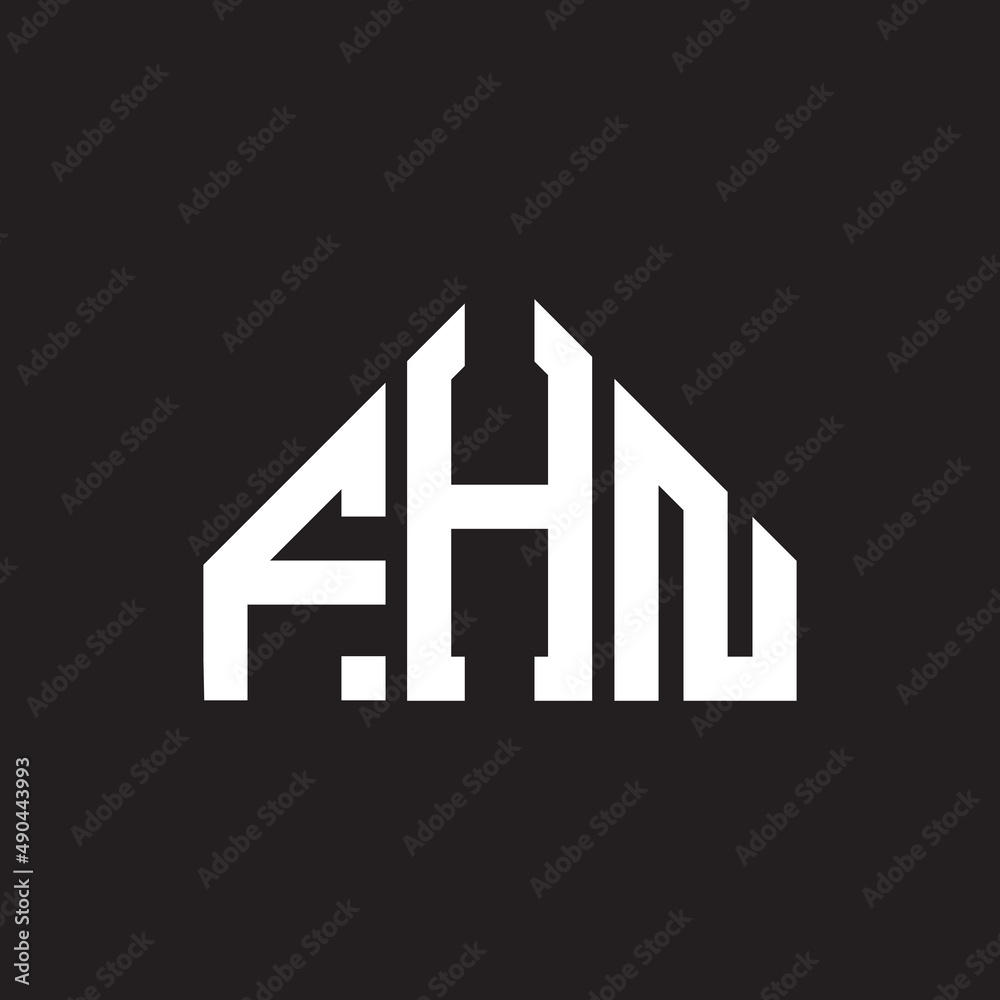 FHN letter logo design on black background. FHN creative initials letter logo concept. FHN letter design. FHN letter logo design on black background. FHN creative initials letter logo concept. FHN letter design.