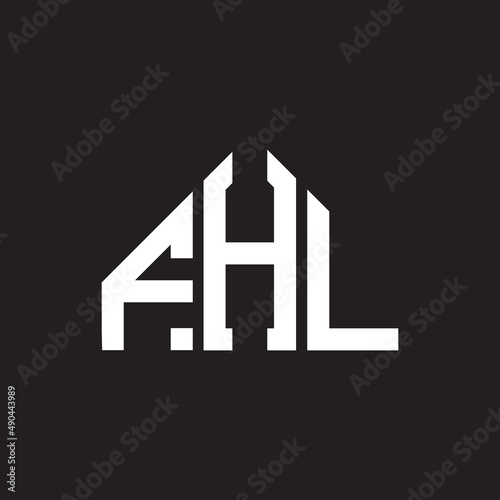 FHL letter logo design on black background. FHL creative initials letter logo concept. FHL letter design. photo