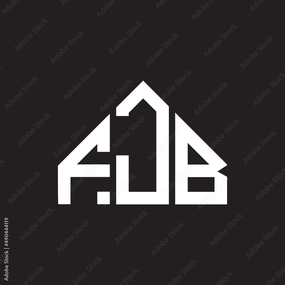 FJB letter logo design on black background. FJB creative initials letter logo concept. FJB letter design. FJB letter logo design on black background. FJB creative initials letter logo concept. FJB letter design.