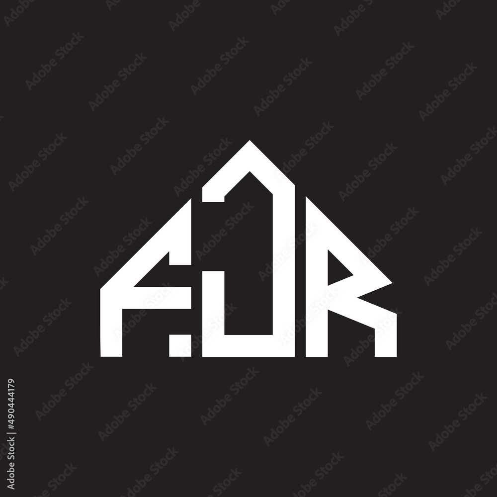 FJR letter logo design on black background. FJR creative initials letter logo concept. FJR letter design. FJR letter logo design on black background. FJR creative initials letter logo concept. FJR letter design.