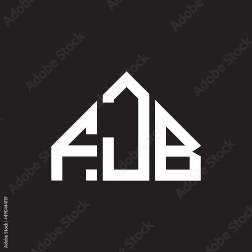 FJB letter logo design on black background. FJB creative initials letter logo concept. FJB letter design. photo