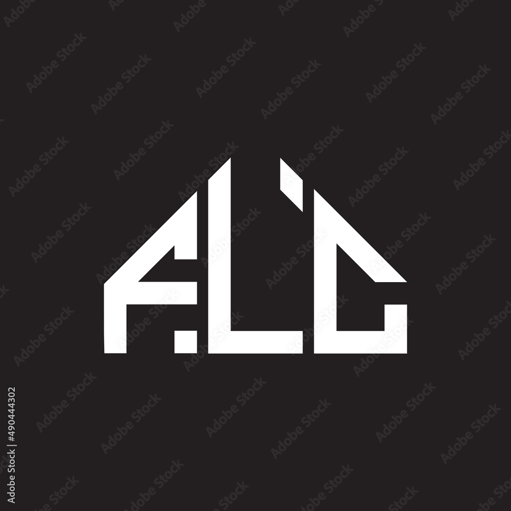 FLC letter logo design on black background. FLC creative initials letter logo concept. FLC letter design.