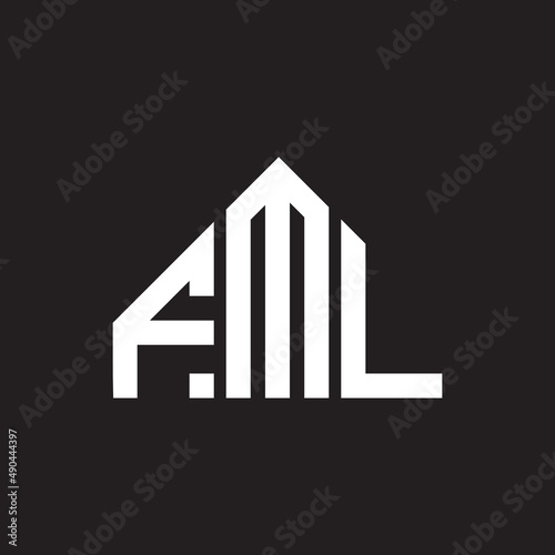 FML letter logo design on black background. FML creative initials letter logo concept. FML letter design. © Faisal