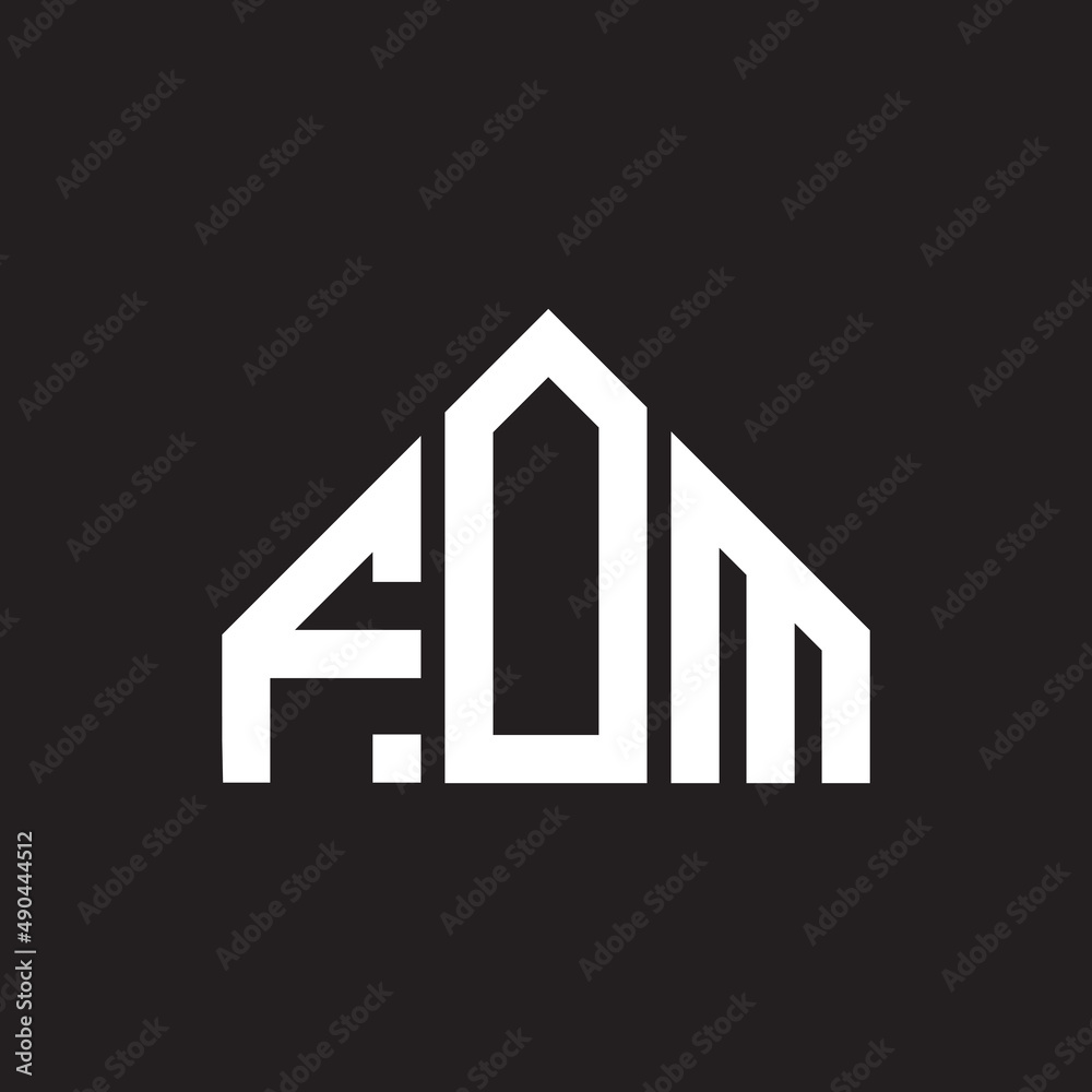 FOM letter logo design on black background. FOM creative initials letter logo concept. FOM letter design. FOM letter logo design on black background. FOM creative initials letter logo concept. FOM letter design.