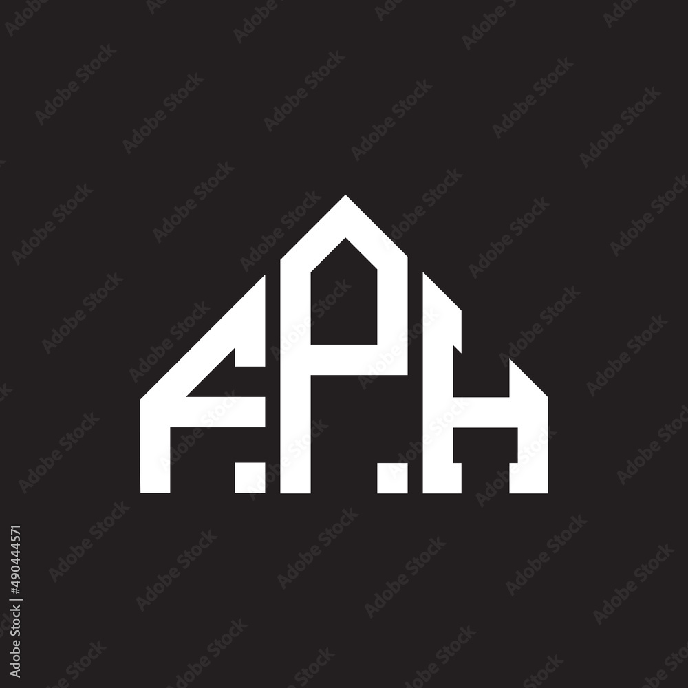 FPH letter logo design on black background. FPH creative initials letter logo concept. FPH letter design. FPH letter logo design on black background. FPH creative initials letter logo concept. FPH letter design.