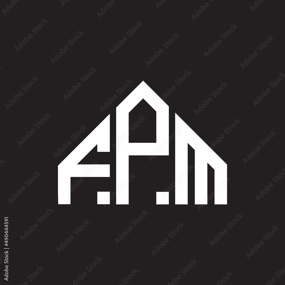 FPM letter logo design on black background. FPM creative initials letter logo concept. FPM letter design. FPM letter logo design on black background. FPM creative initials letter logo concept. FPM letter design.
