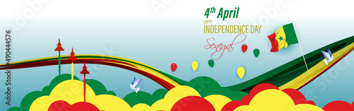 Vector illustration of Happy Independence Day Senegal