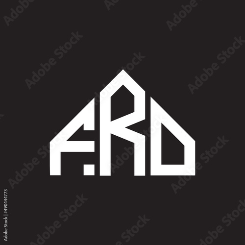 FRO letter logo design on black background. FRO creative initials letter logo concept. FRO letter design.