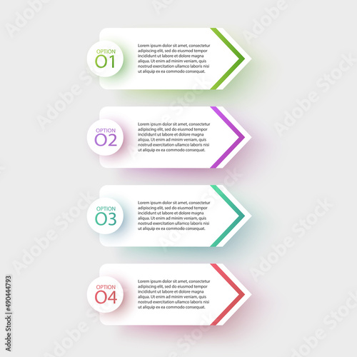 Business Infographic template. Design with numbers 4 options or steps, template design of vector format