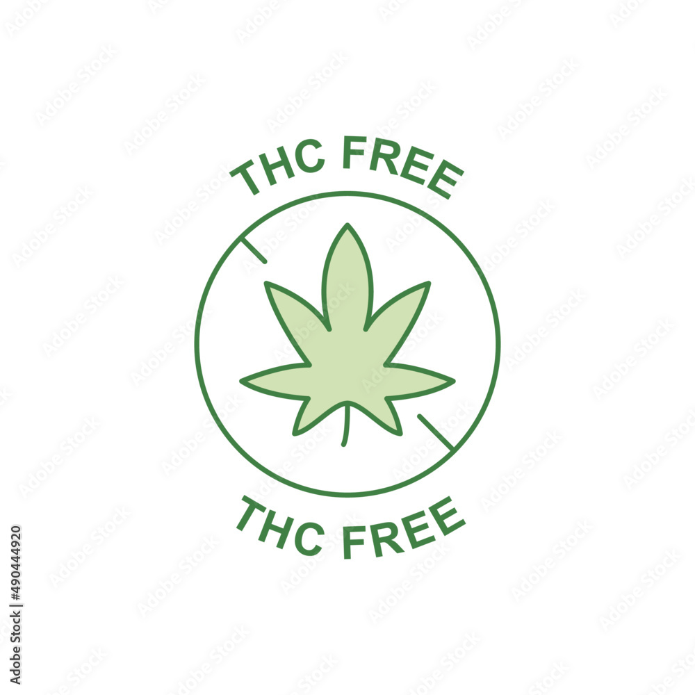 Tetrahidrokanabinol, thc free label icon in color icon, isolated on white background Tetrahidrokanabinol, thc free label icon in color icon, isolated on white background