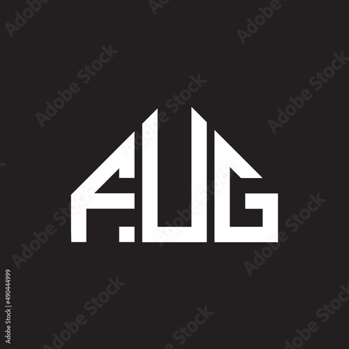 FUG letter logo design on black background. FUG creative initials letter logo concept. FUG letter design.