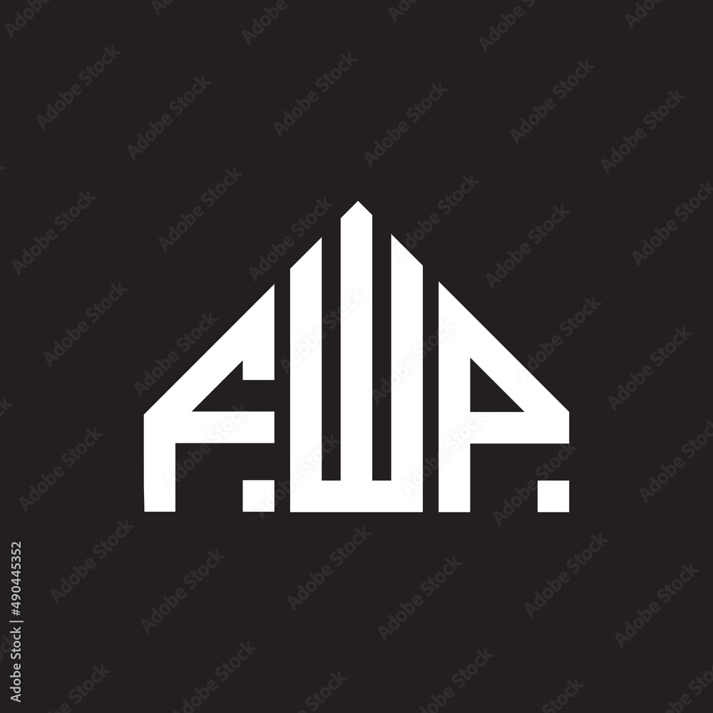 FWP letter logo design on black background. FWP creative initials letter logo concept. FWP letter design. FWP letter logo design on black background. FWP creative initials letter logo concept. FWP letter design.