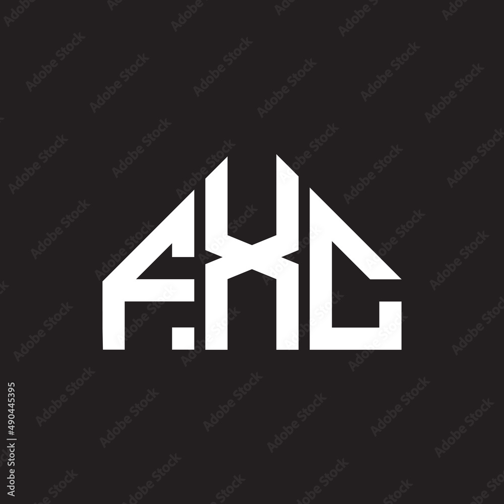 FXC letter logo design on black background. FXC creative initials letter logo concept. FXC letter design. FXC letter logo design on black background. FXC creative initials letter logo concept. FXC letter design.