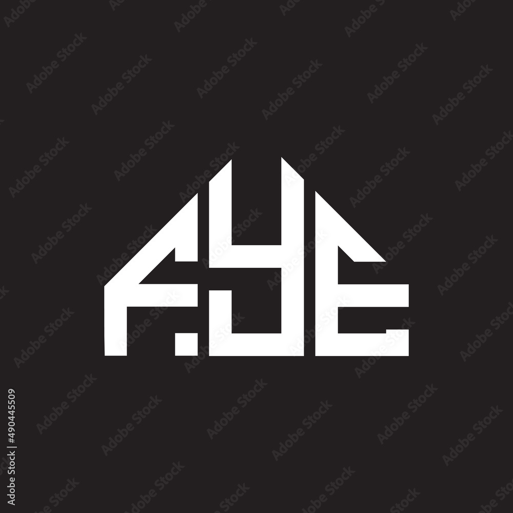 FYE letter logo design on black background. FYE creative initials letter logo concept. FYE letter design.