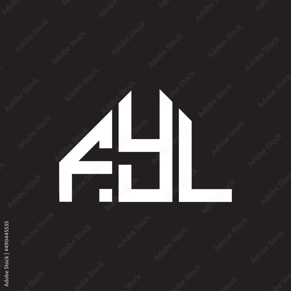 FYL letter logo design on black background. FYL creative initials letter logo concept. FYL letter design.