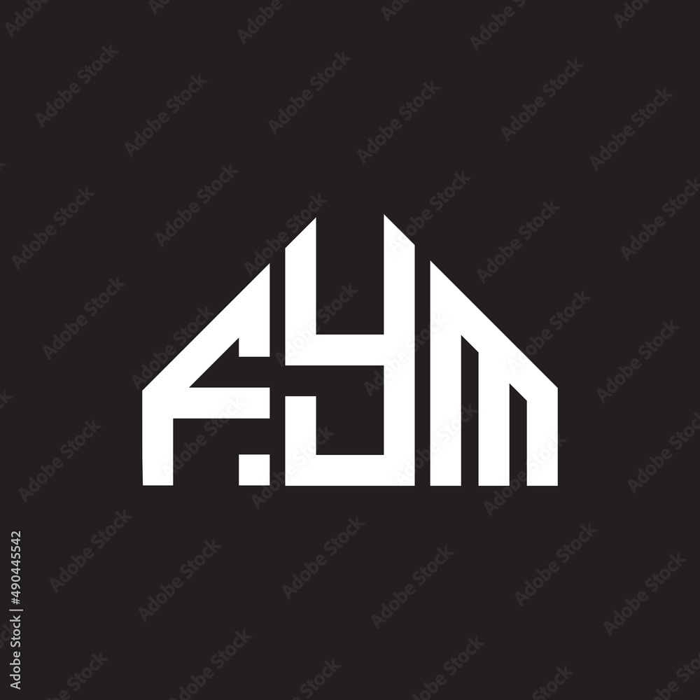FYM letter logo design on black background. FYM creative initials letter logo concept. FYM letter design. FYM letter logo design on black background. FYM creative initials letter logo concept. FYM letter design.