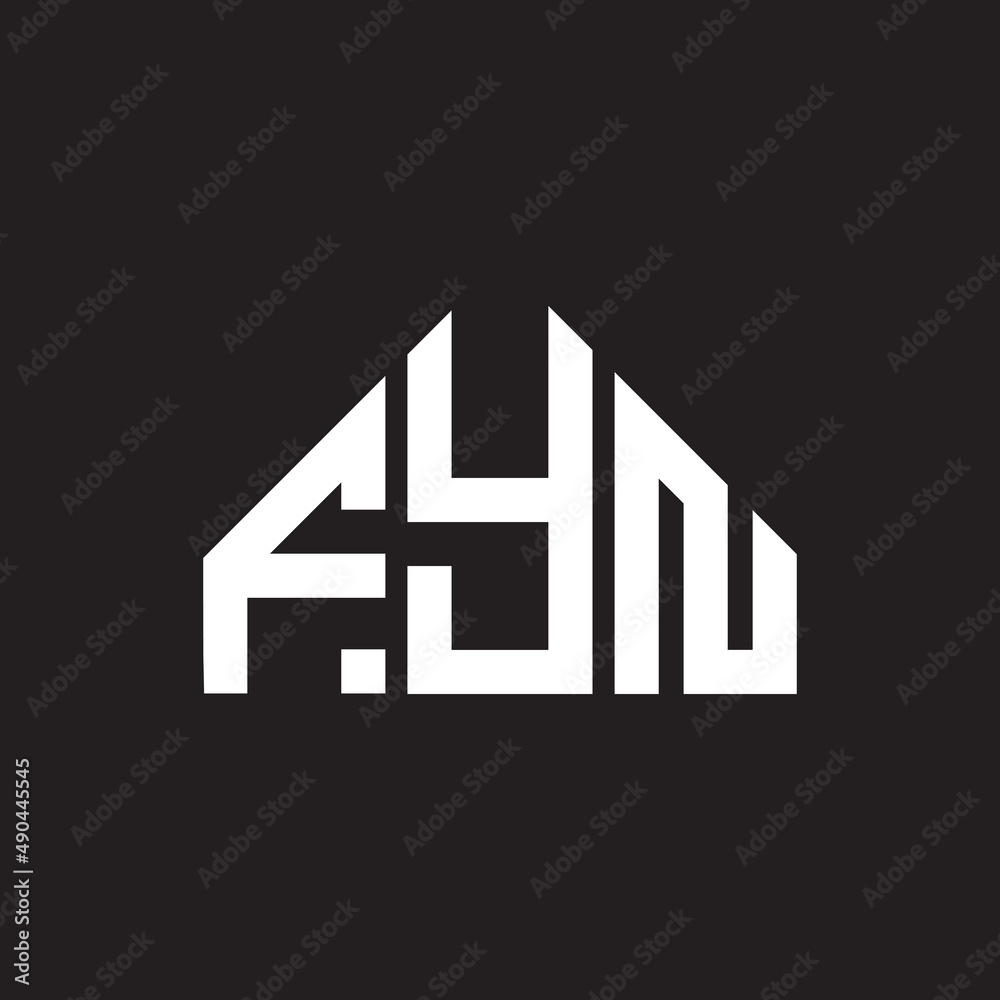 FYN letter logo design on black background. FYN creative initials letter logo concept. FYN letter design. FYN letter logo design on black background. FYN creative initials letter logo concept. FYN letter design.