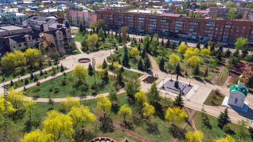 city ​​of Buzuluk, Orenburg region, Russia. View of the picturesque distance. residential areas.