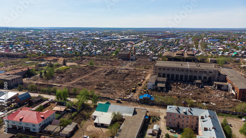 urban industrial area in an abandoned state