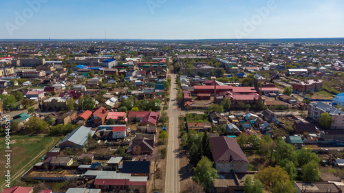 city ​​of Buzuluk, Orenburg region, Russia. View of the picturesque distance. residential areas.