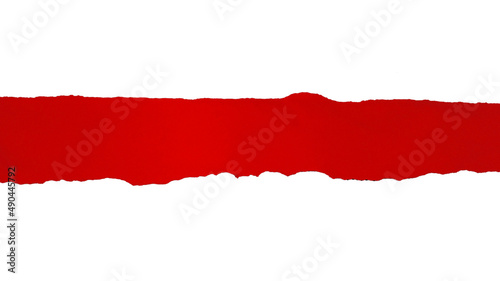 Wallpaper Mural Torn red paper on white background. Concept for presentation and education Torontodigital.ca