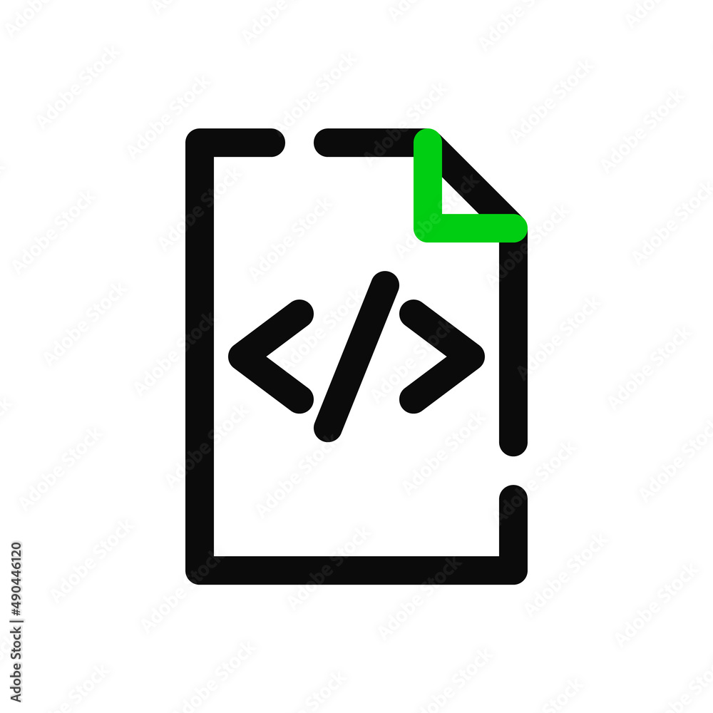 HTML web coding icon. Pixel perfect, editable stroke HTML web coding icon. Pixel perfect, editable stroke