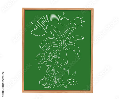 A board with a doodle sketch design on white background