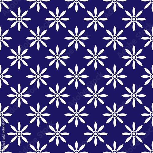 Cute floral blue pattern