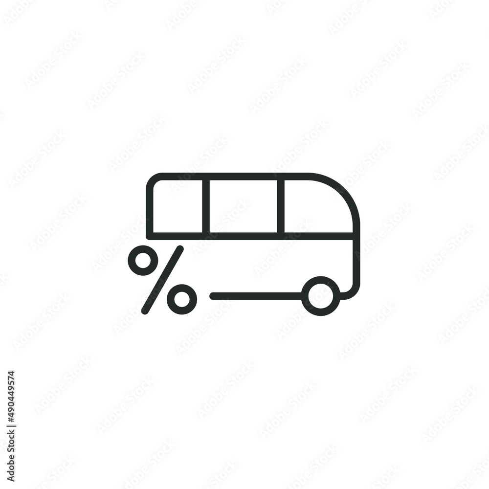 simple vector icon discount editable. isolated on white background.