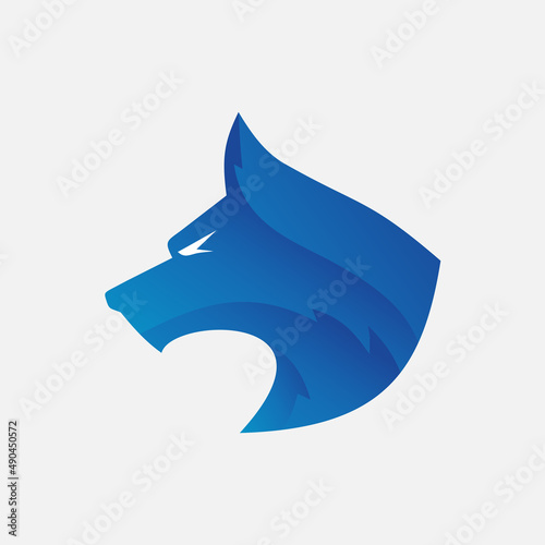 Wolf Head Logo Vector, Dog head Logo Vector, Abstract Wolf Logo