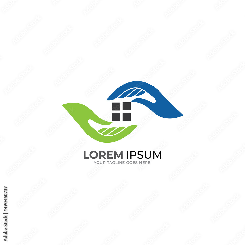 Fototapeta premium Property Care, Home and Real estate Logo Template