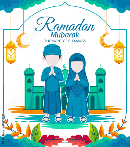 Ramadan Mubarak islamic Background