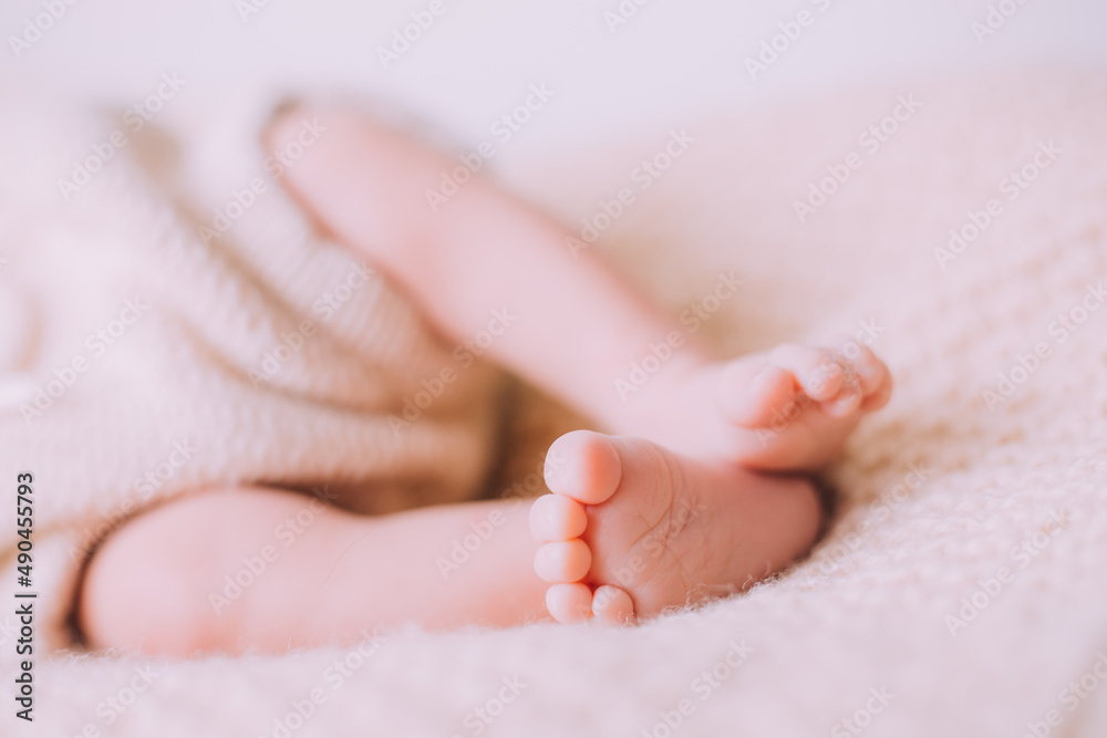 Legs of a newborn baby lifestyle . A small child. An article about newborns. Legs of a newborn baby lifestyle . A small child. An article about newborns.