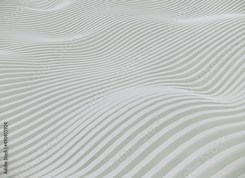 Abstract parametric wave white background