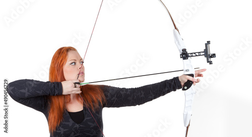 Woman with bow