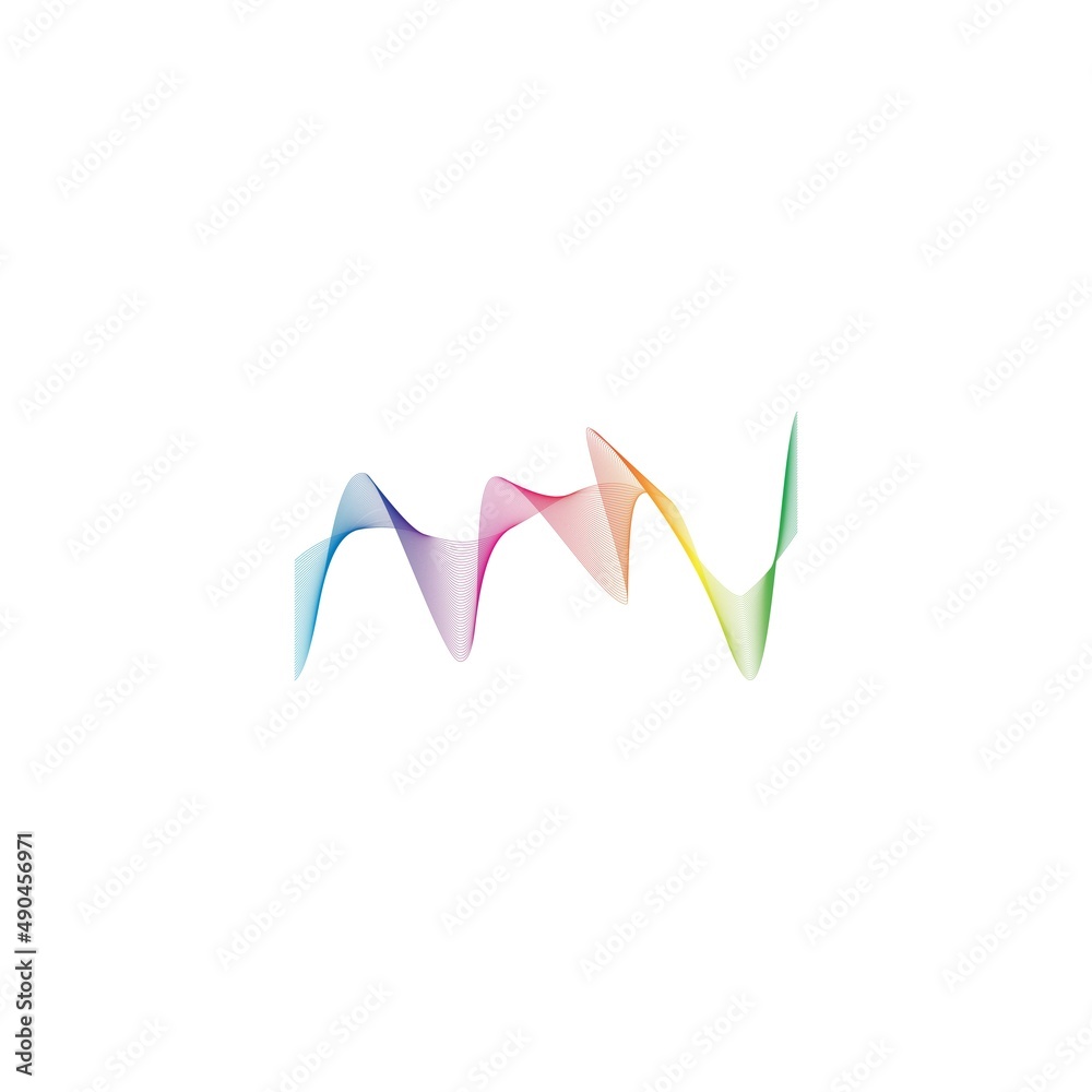 Fototapeta premium Sound waves line equalizer vector illustration design
