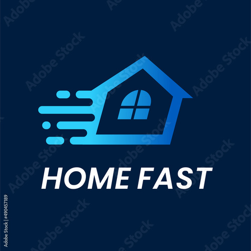 Fast Home Logo Design Vector