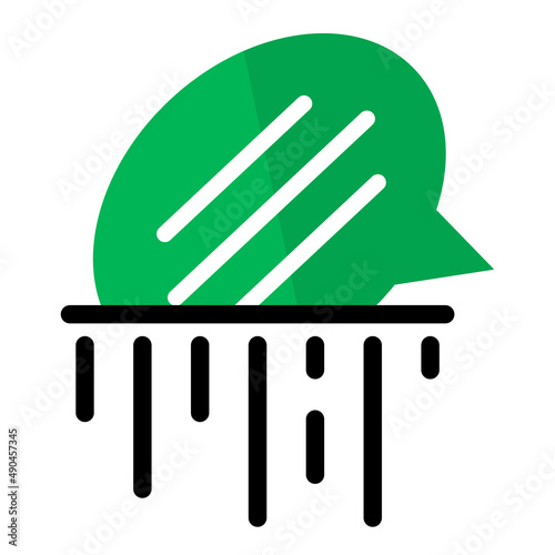message shredder mobile app icon. symbol design