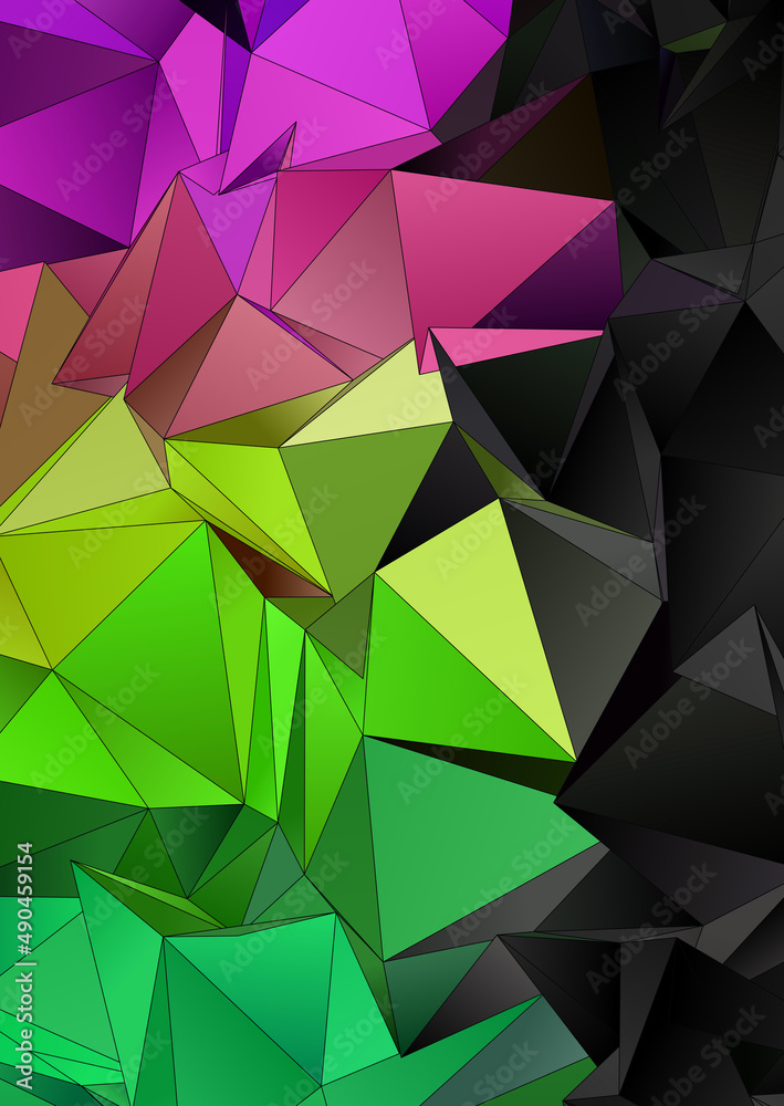 Obraz premium Abstract Low-Poly background. triangulated texture. Design 3d. Polygonal geometrical pattern. Triangular modern style